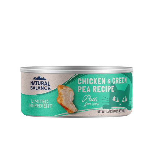 Natural Balance Limited Ingredient Wet Cat Food, Chicken & Green Pea Pate Recipe