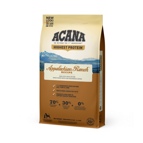 Acana Highest Protein Appalachian Ranch Recipe Dry Dog Food