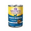 Wellness Grain Free Natural Venison & Salmon Stew with Potato and Carrots Wet Canned Dog Food