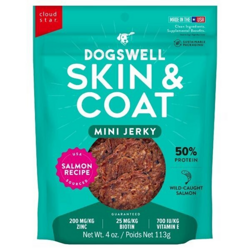 Dogswell Skin & Coat Mini Jerky Salmon Dog Treats
