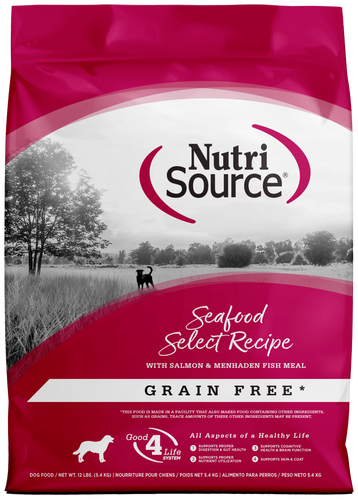 NutriSource Grain Free Seafood Select with Salmon Dry Dog Food