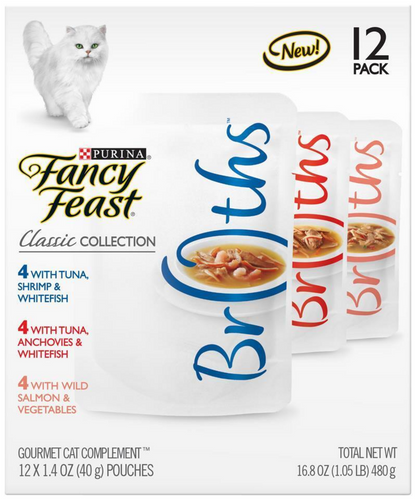 Fancy Feast Classic Broths Variety Pack Wet Cat Food
