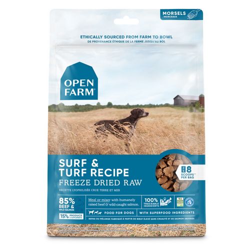 Open Farm Grain Free Surf & Turf Morsels Freeze Dried Raw Dog Food