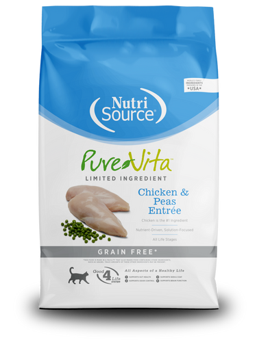 PureVita Grain-Free Chicken & Peas Entree Dry Cat Food