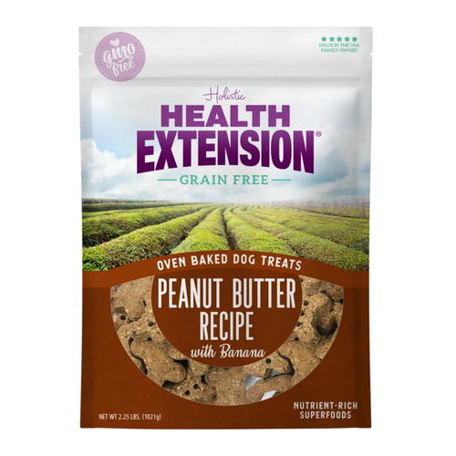 Health Extension Oven Baked Peanut Butter and Banana Dog Treats