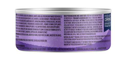 Natural Balance Original Ultra Wet Cat Food, Chicken & Liver Recipe