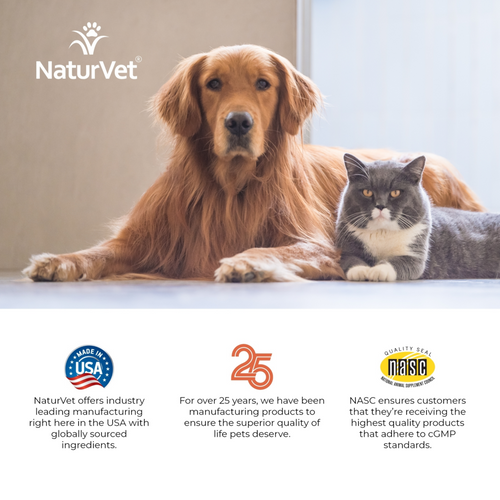 NaturVet Digestive Enzymes Powder with Prebiotics and Probiotics for Dogs and Cats