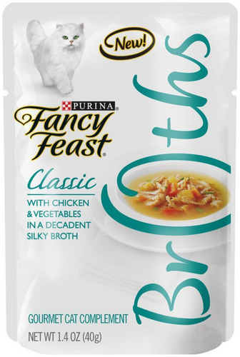 Fancy Feast Classic Broths Chicken and Vegetables Wet Cat Food