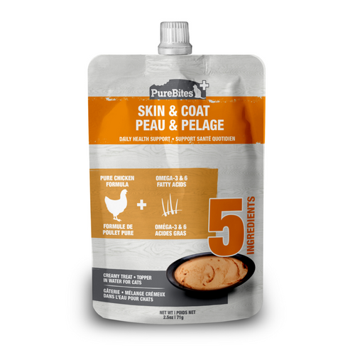 PureBites Plus Skin & Coat Squeezables Cat Treat/Topper
