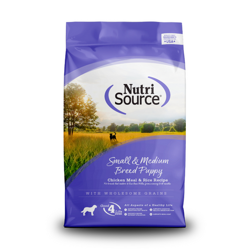 NutriSource Small & Medium Breed Puppy Chicken & Rice Dry Dog Food
