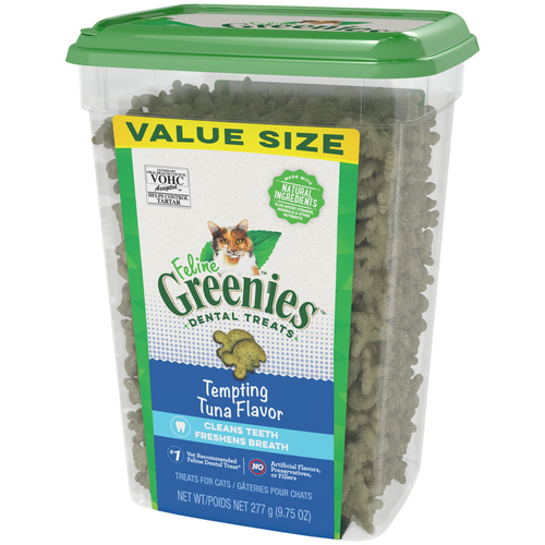 Feline Greenies Adult Dental Tempting Tuna Flavor Cat Treats
