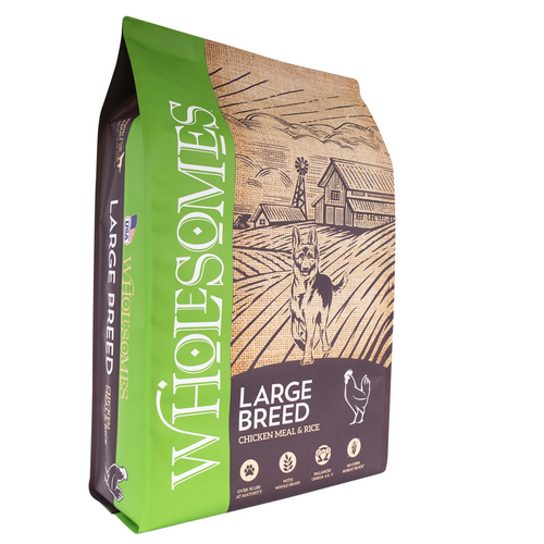 Wholesomes Large Breed Chicken Meal & Rice Recipe Dry Dog Food
