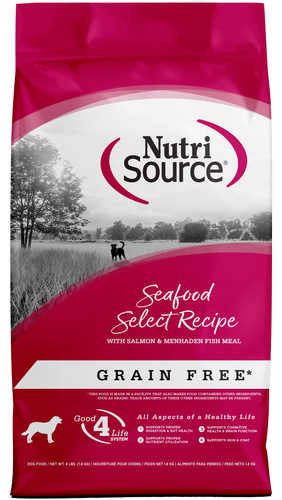 NutriSource Grain Free Seafood Select with Salmon Dry Dog Food
