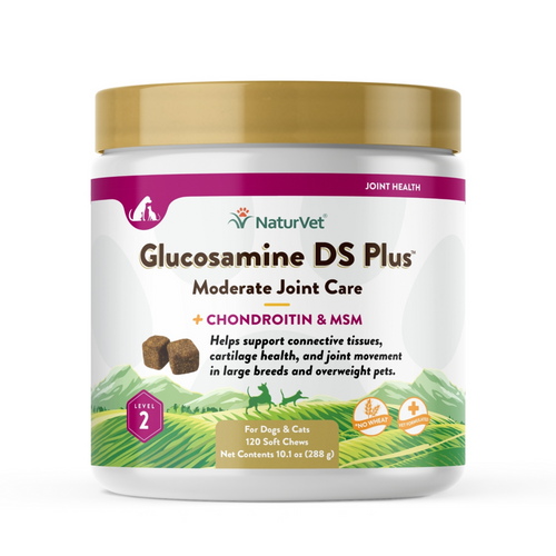 NaturVet Moderate Care Glucosamine DS Plus Soft Chews Joint Supplement for Dogs