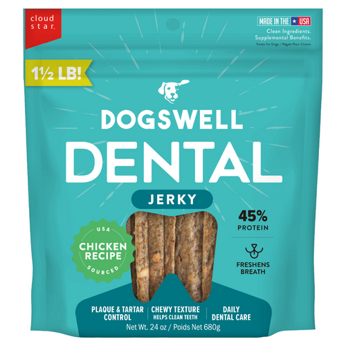 Dogswell Dental Jerky Chicken Dog Treats