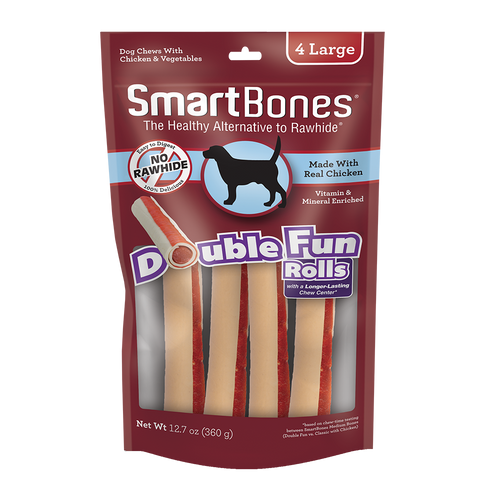 SmartBones DoubleTime Rolls Chicken Dog Treat
