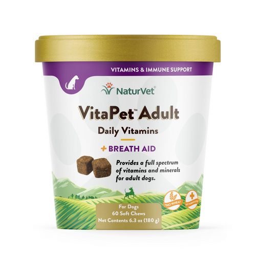 NaturVet VitaPet Adult plus Breath Aid Functional Soft Chews for Dogs