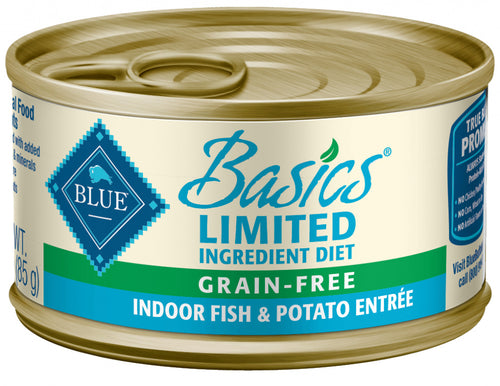 Blue Buffalo Basics Grain Free Indoor Fish and Potato Entree Canned Cat Food