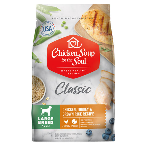 Chicken Soup ForThe Soul Large Breed Adult Recipe with Chicken, Turkey & Brown Rice Dry Dog Food