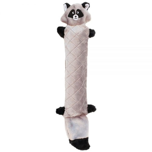 ZippyPaws Jigglerz No Stuffing Raccoon Plush Dog Toy