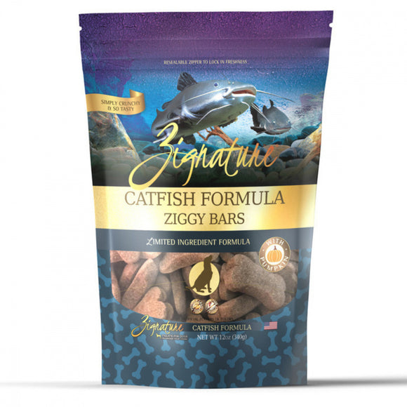 Zignature Zssential Ziggy Bars Catfish Formula Dog Treats