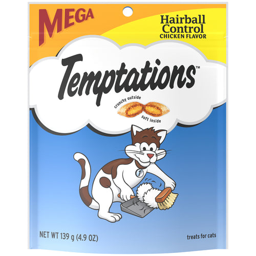 Temptations Hairball Control Crunchy & Soft Chicken Flavor Cat Treats