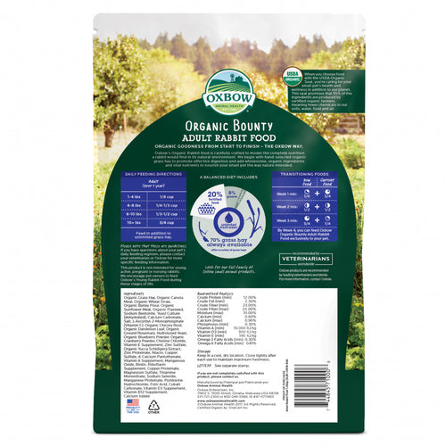 Oxbow Animal Health Organic Bounty Adult Rabbit Food
