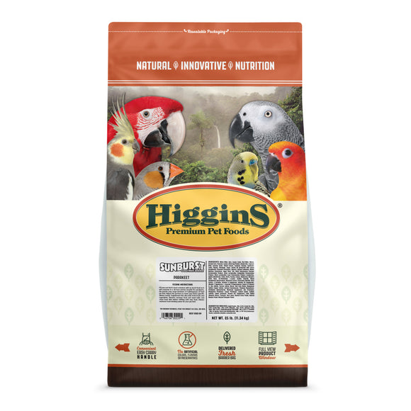 Higgins Sunburst Gourmet Blend Parakeet Bird Food
