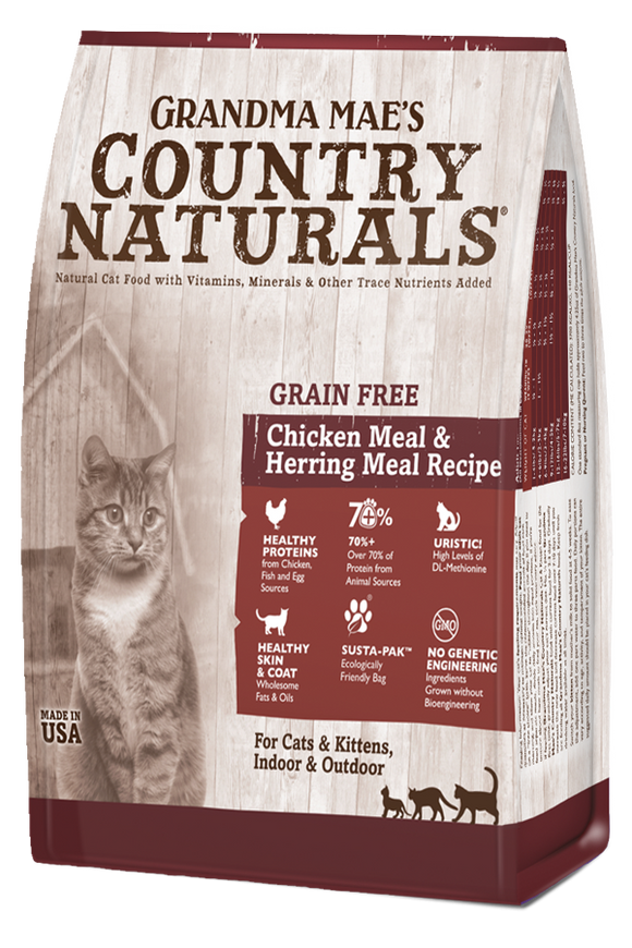 Grandma Mae's Country Naturals Grain Free Chicken and Herring Dry Food for Cats & Kittens